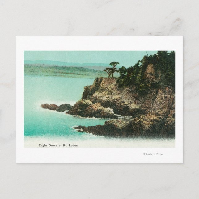 Carte Postale Vue aérienne du dôme d'aigle à Point Lobos (Devant)