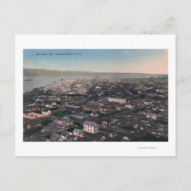 Carte Postale Vue aérienne du front de mer et de la ville (Devant)