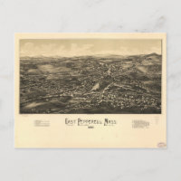 Vue aérienne du Massachusetts East Pepperell (1886