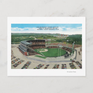 Carte Postale Vue aérienne du nouveau stade du comté de Milwauke