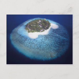 Carte Postale Vue aérienne d'une île tropicale, Maldives