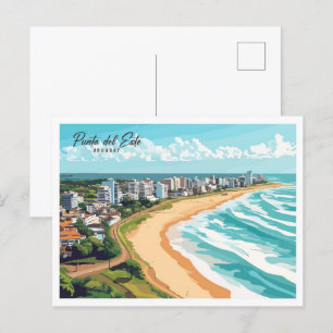 Carte Postale Vue aérienne Punta del Este Uruguay Travel