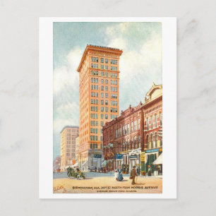 Carte Postale Vue ancienne de Birmingham, Alabama, Street View
