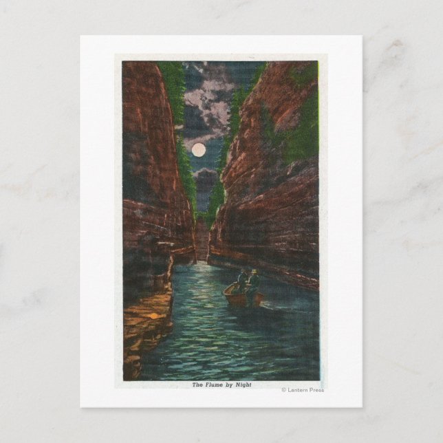 Carte Postale Vue au clair de lune de la gorge (Devant)