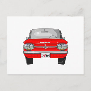 Carte Postale Vue avant Corvair 1964