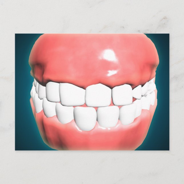 Carte Postale Vue Avant De La Bouche Humaine Avec Les Dents Et L (Devant)
