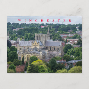 Carte postale vue cathédrale de Winchester