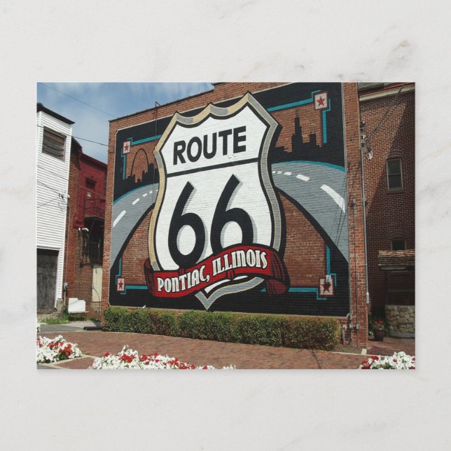 Carte Postale Vue classique de la route 66 illinois (Devant)
