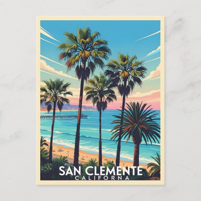 Carte Postale Vue côtière de San Clemente Californie (Devant)