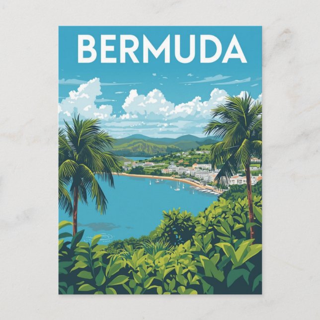 Carte Postale Vue côtière des Bermudes (Devant)