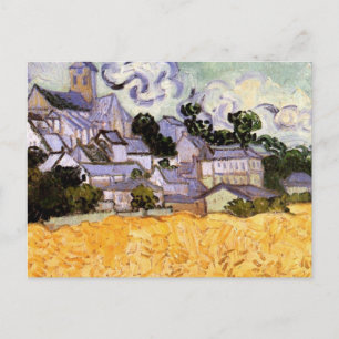 Carte Postale Vue d'Auvers avec l'église par Vincent van Gogh