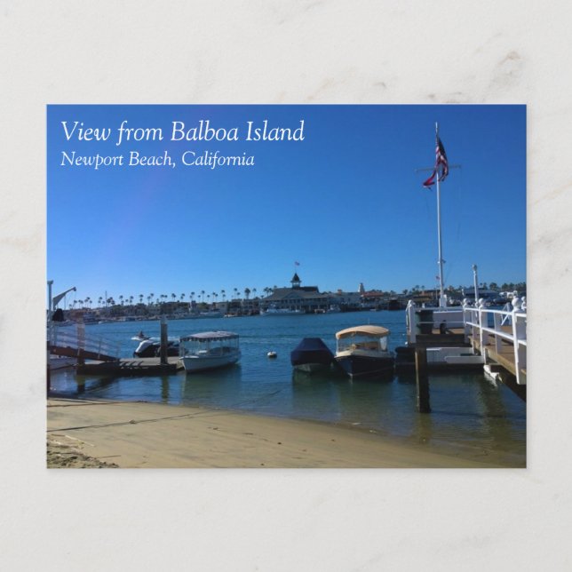 Carte Postale Vue de Balboa Island, Newport Beach, Californie (Devant)