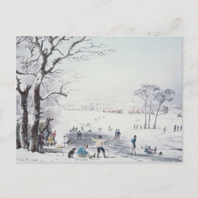 Carte Postale Vue de Buckingham House, James Park en hiver (Devant)