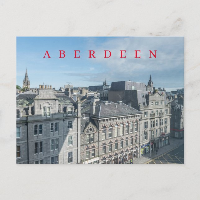 carte postale vue de Castle Street Aberdeen (Devant)