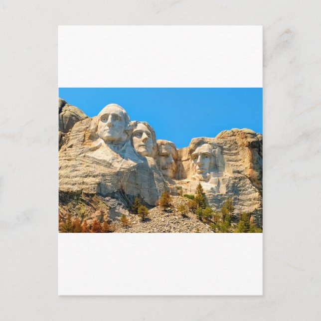 Carte Postale Vue de classique du mont Rushmore (Devant)