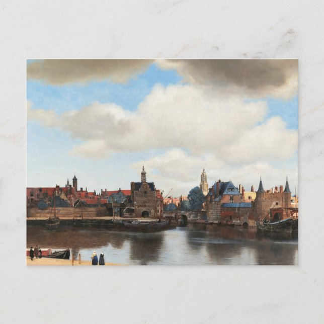 Carte Postale Vue de Delft par Johannes Vermeer (Devant)