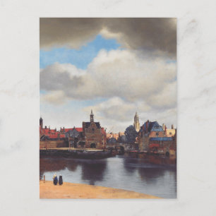 Carte Postale Vue de Delft par Johannes Vermeer