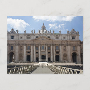 Carte Postale Vue de face de la basilique Saint-Pierre, Vatican.