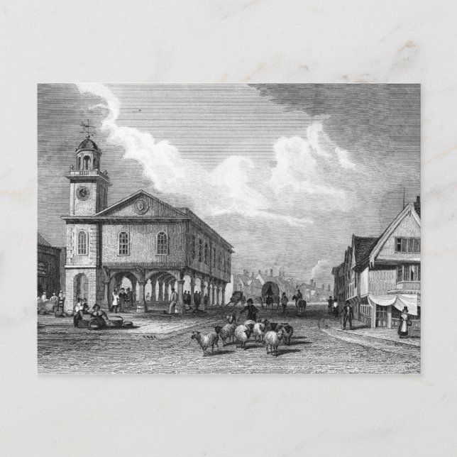 Carte Postale Vue de Faversham, Kent, 1832 (Devant)
