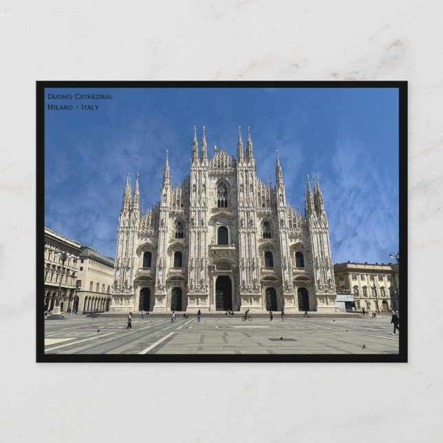 Carte Postale Vue de la cathédrale de Milan - photo - Italie (Devant)