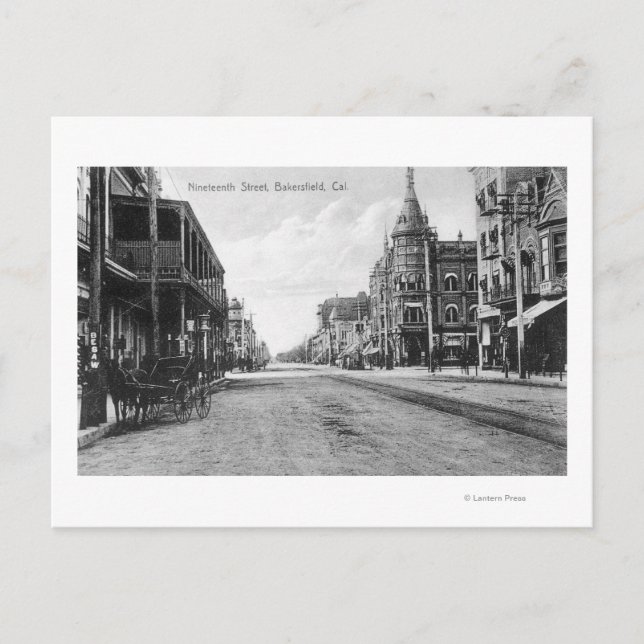 Carte Postale Vue de la dix-neuvième rue # 2Bakersfield, CA (Devant)