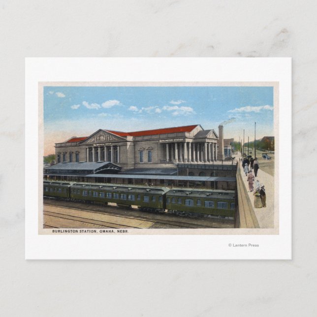 Carte Postale Vue de la gare de Burlington (Devant)