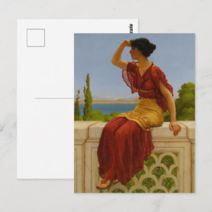 Carte Postale Vue de la mer Méditerranée de style classique vint