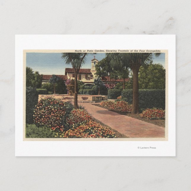 Carte Postale Vue de la mission, Jardins de Patio (Devant)