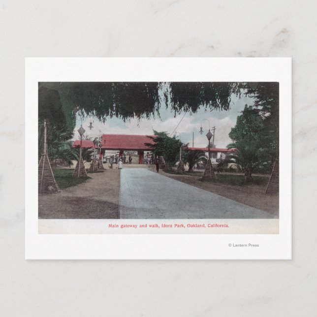 Carte Postale Vue de la passerelle principale vers le parc Idora (Devant)