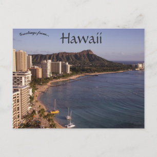 Carte Postale Vue De La Plage De Waikiki Honolulu Hawaii