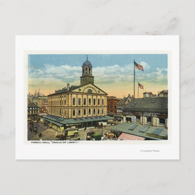 Carte Postale Vue de la salle de Faneuil, berceau de la liberté (Devant)