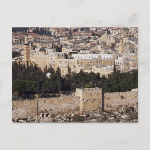 Carte Postale Vue de la Vieille Ville du Mont des Oliviers, Jéru