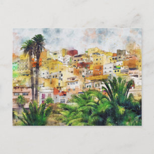 Carte Postale Vue de la ville de Las Palmas de Gran Canaria.