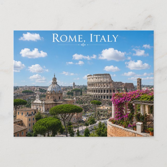 Carte Postale Vue de la ville de Rome (Devant)