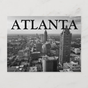 Carte Postale Vue de la ville la nuit   Atlanta, Géorgie
