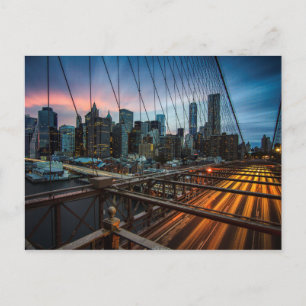 Carte Postale Vue de la ville la nuit   New York, New York