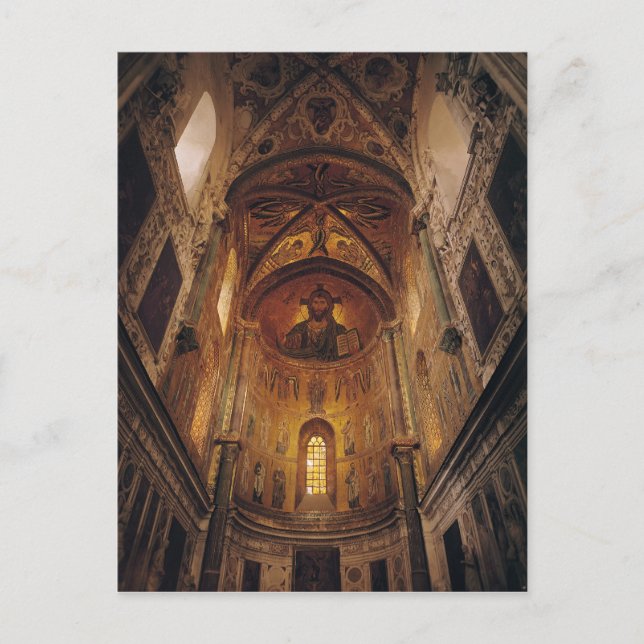 Carte Postale Vue de l'abside avec le Christ Pantocrator (Devant)