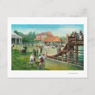 Carte Postale Vue de l'aire de jeux pour enfants