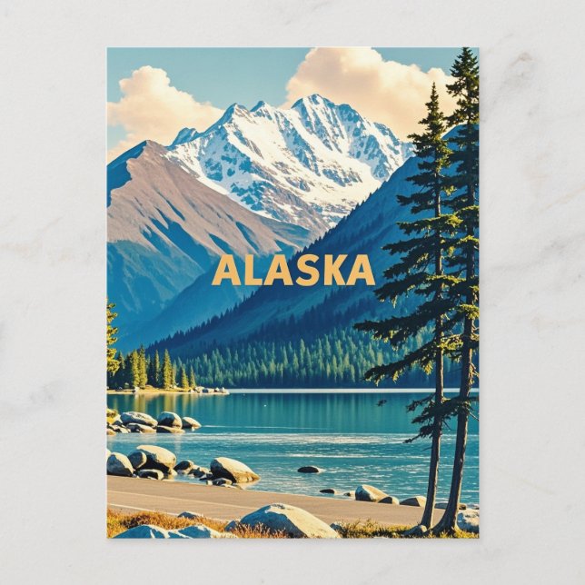Carte Postale vue de l'alaska (Devant)