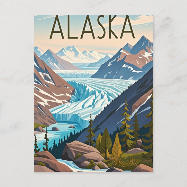 Carte Postale vue de l'alaska (Devant)