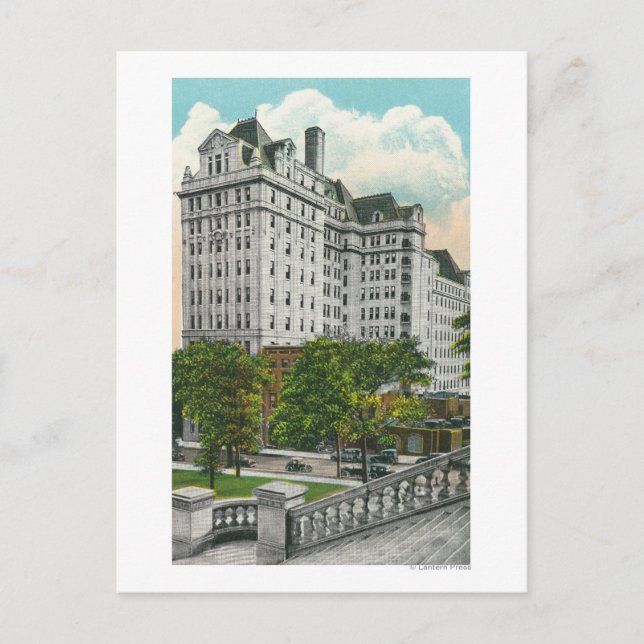 Carte Postale Vue de l'approche du Capitole du bâtiment de la NY (Devant)