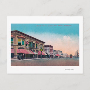 Carte Postale Vue de l'est de Hewitt Avenue Everett, WA