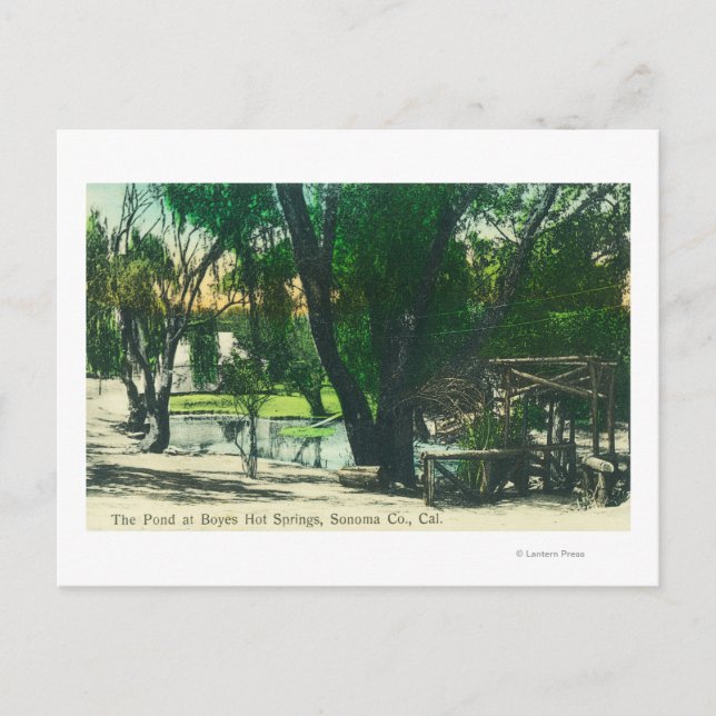 Carte Postale Vue de l'étang Hot Springs (Devant)