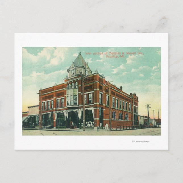 Carte Postale Vue de l'intersection des rues Meridian et Stewart (Devant)