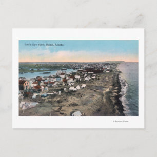Carte Postale Vue de l'oeil de l'oiseau de TownNome, AK