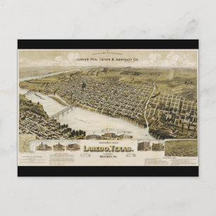 Carte Postale Vue de l'oeil d'oiseaux sur la ville de Laredo Tex