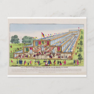 Carte Postale Vue de l'Oiseau de la grande exposition à Hyde Pa