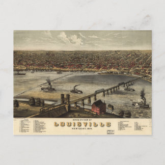 Carte Postale Vue de Louisville, Kentucky (1876)