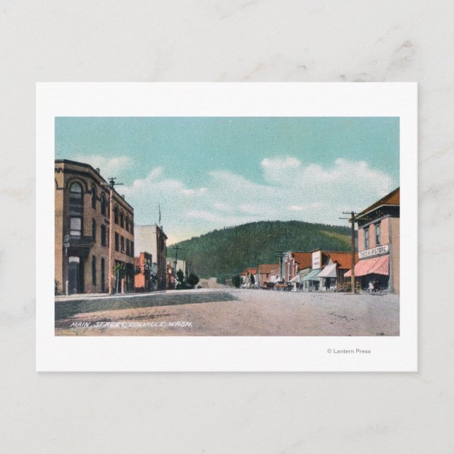 Carte Postale Vue de Main StreetColville, WA (Devant)