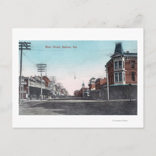 Carte Postale Vue de Main StreetSalinas, CA (Devant)